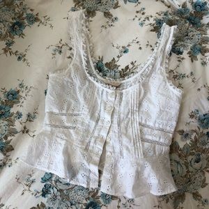H&M button down peplum tank.